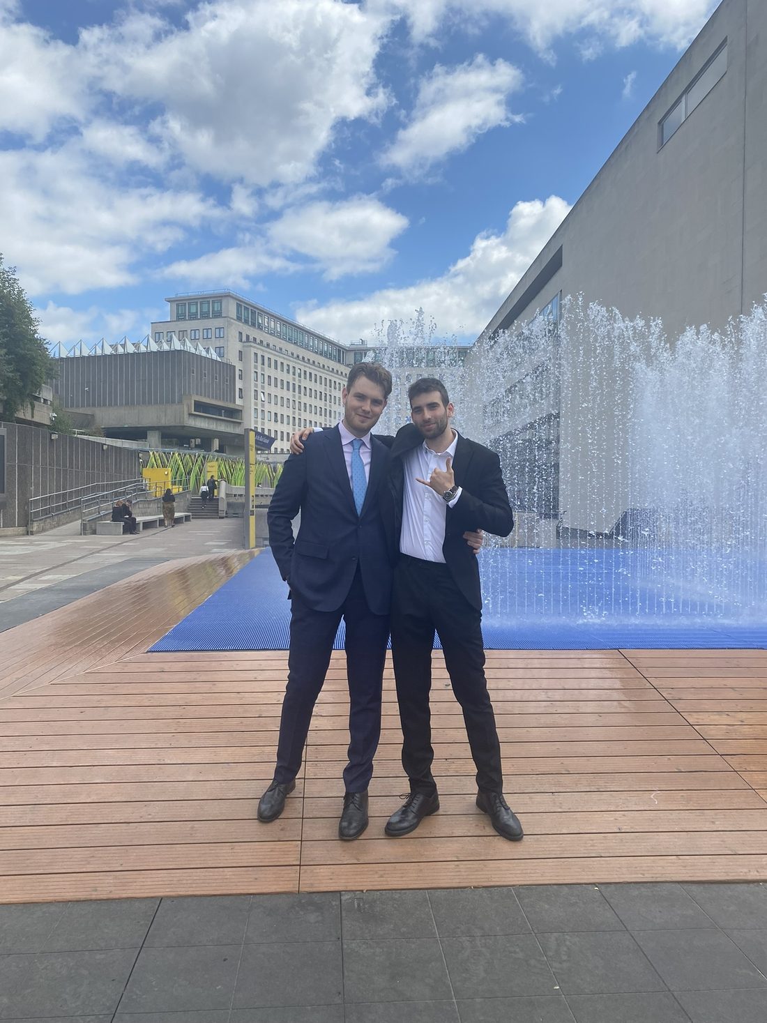 Harrison and Tarek at their University for the Creative Arts graduation, 2022